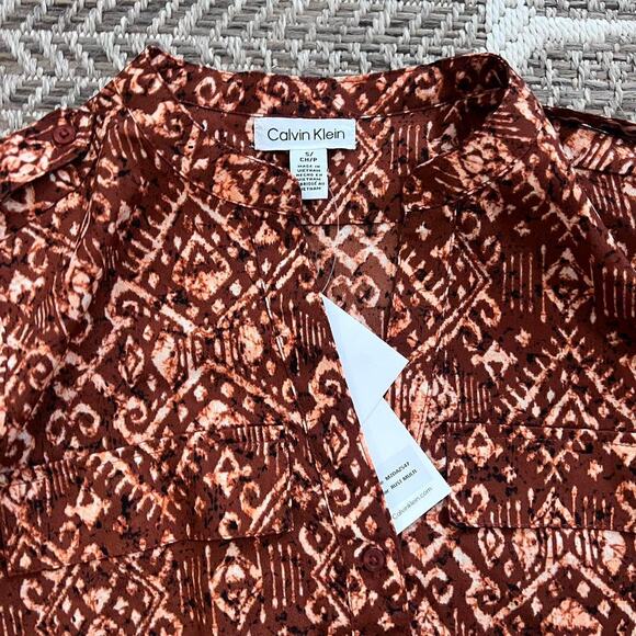 Calvin klein button down blouse sz s - Picture 2 of 4